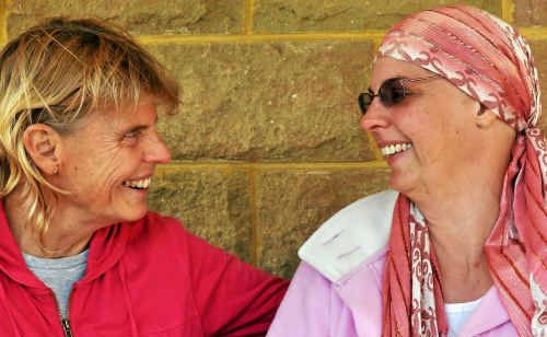 Lorraine Burtenshaw (right) was diagnosed with breast cancer in May and will undergo surgery this month, supported by her family, including sister Kathy Patch. Lorraine Burtenshaw (right) was diagnosed with breast cancer in May and will undergo surgery this month, supported by her family, including sister Kathy Patch.